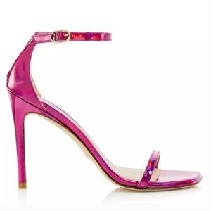 Stuart Weitzman Nudistcurve 100 Ankle Strap High Heel Sandals Size 6